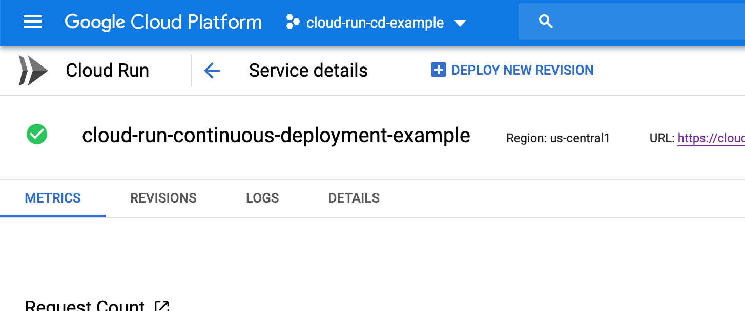 Google Cloud Cloud Run Deploy new revision